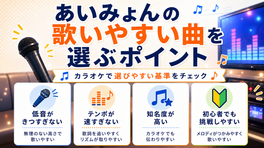あいみょん_歌いやすい曲_選ぶポイント