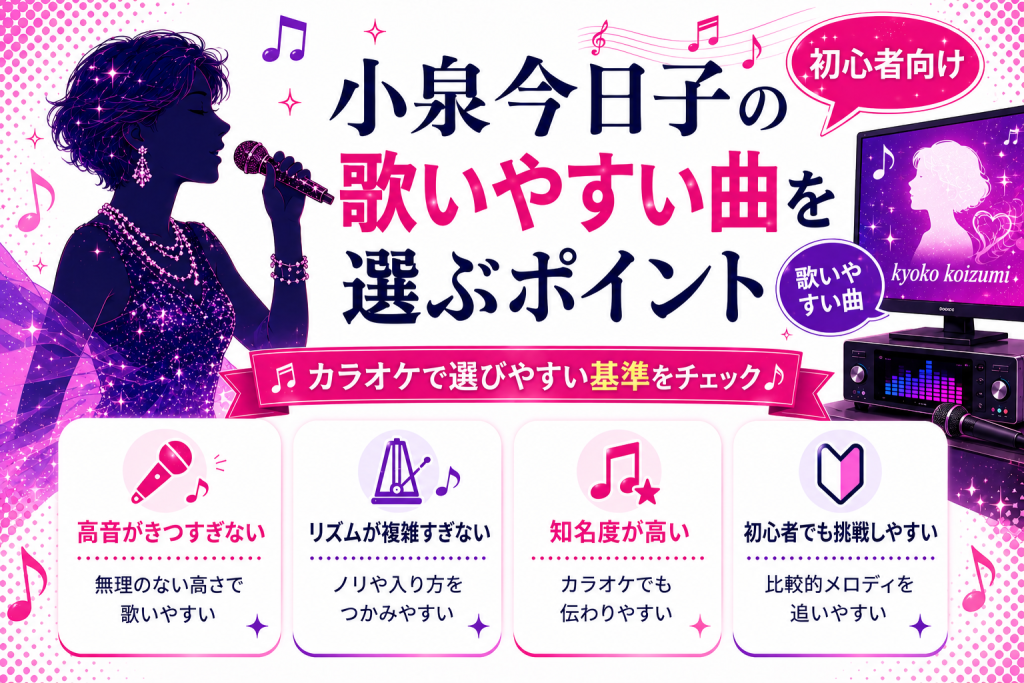 小泉今日子_歌いやすい曲_選ぶポイント