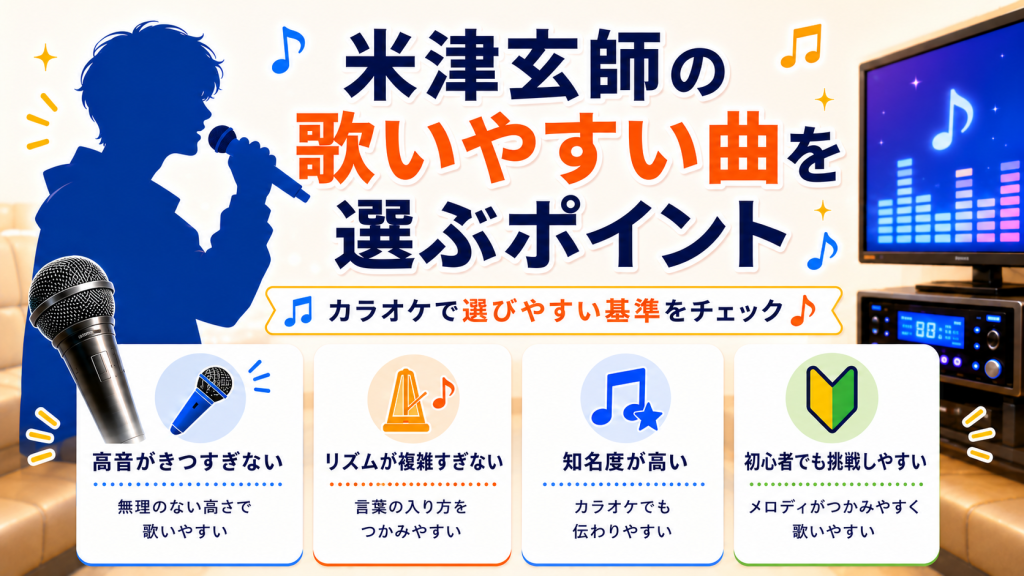 米津玄師_歌いやすい曲_選ぶポイント