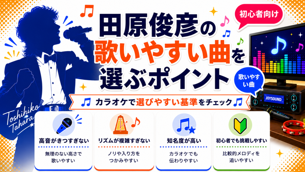 田原俊彦_歌いやすい曲_選ぶポイント