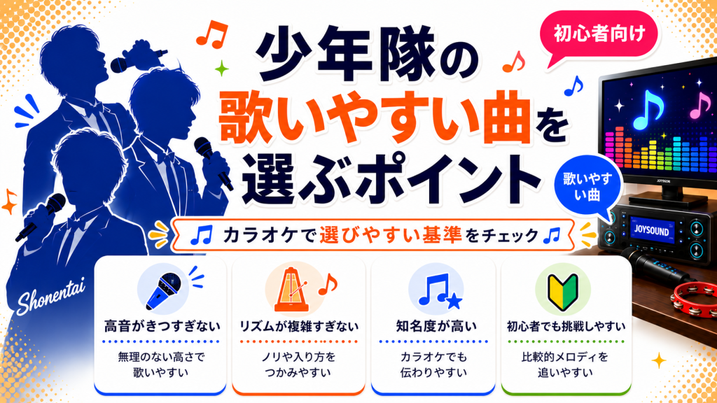 少年隊_歌いやすい曲_選ぶポイント