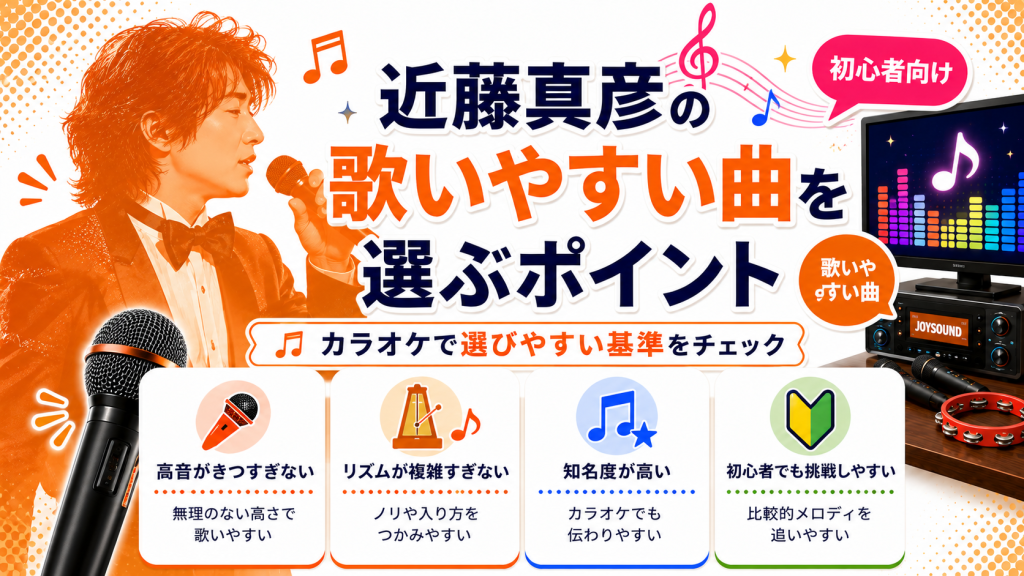 近藤真彦_歌いやすい曲_選ぶポイント