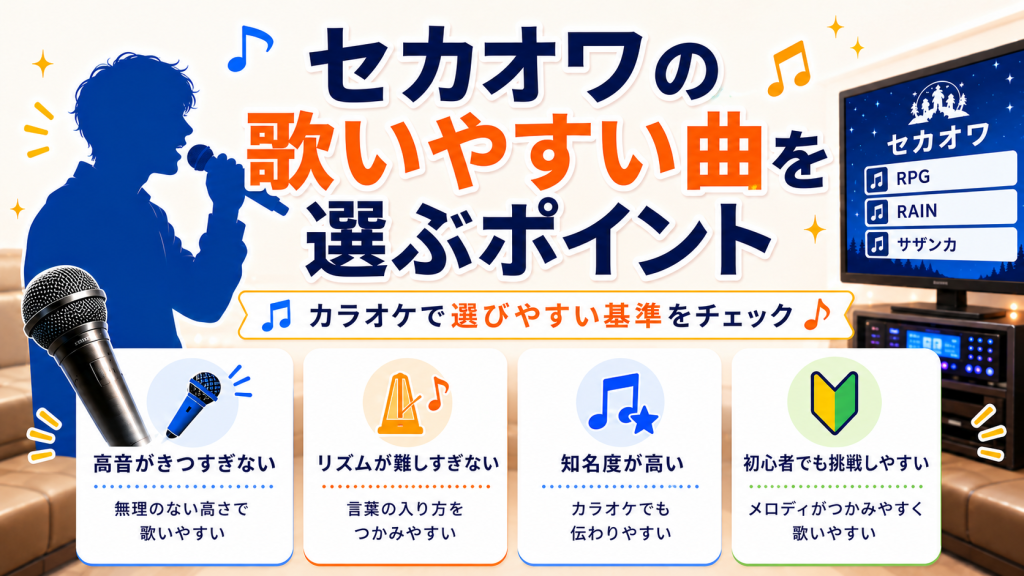 セカオワ_歌いやすい曲_選ぶポイント