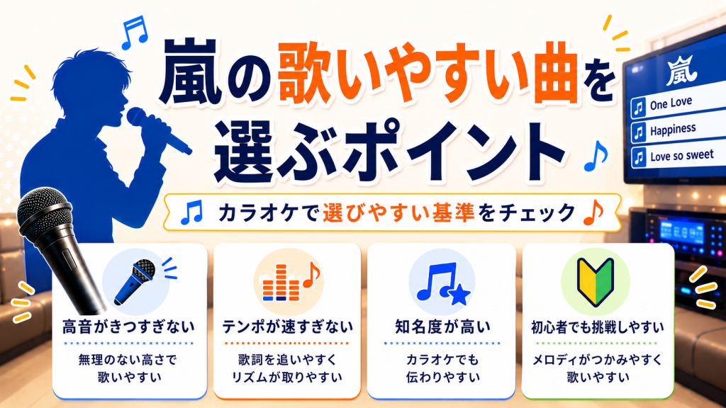 嵐_歌いやすい曲_選ぶポイント