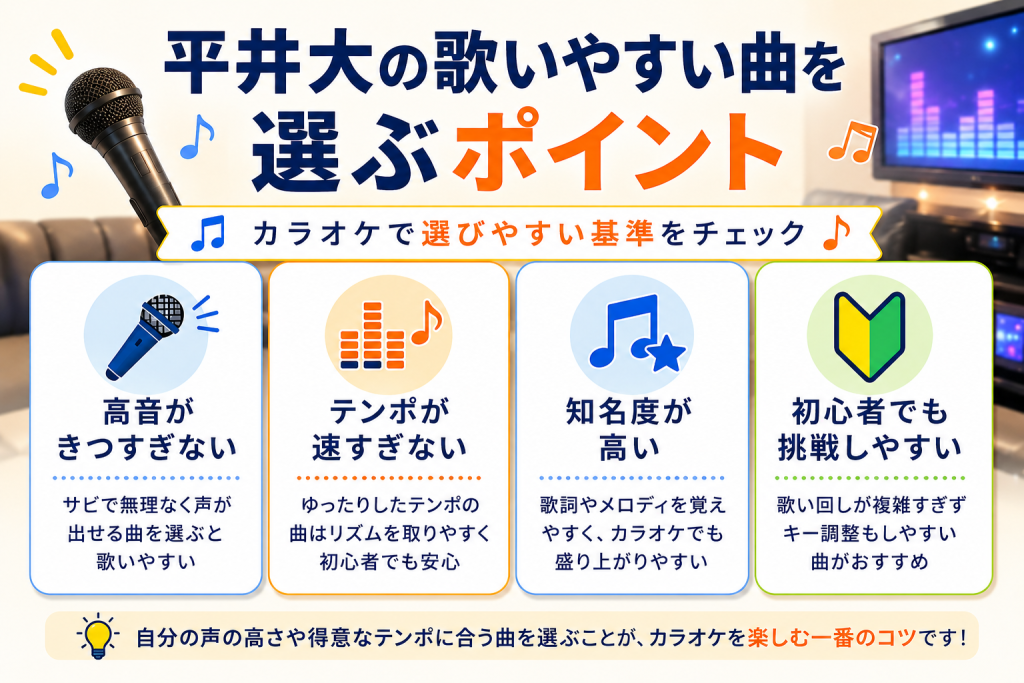 平井大_歌いやすい曲_選ぶポイント