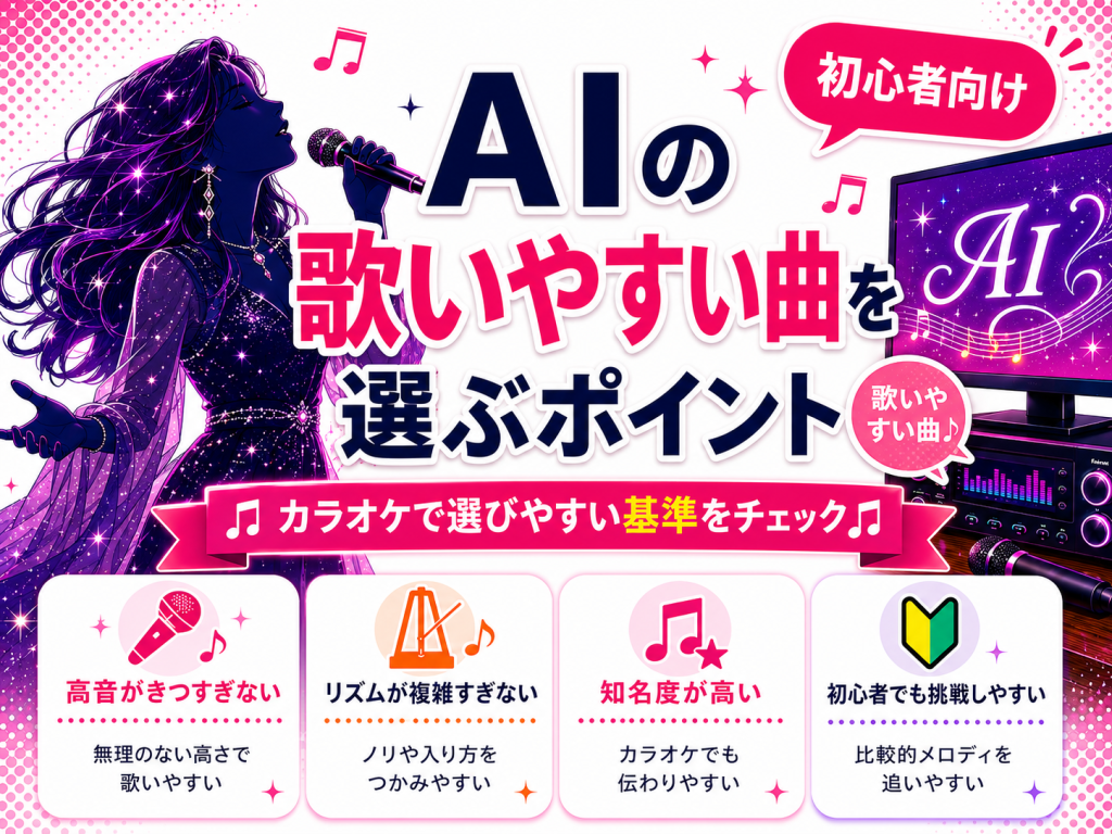 AI_歌いやすい曲_選ぶポイント